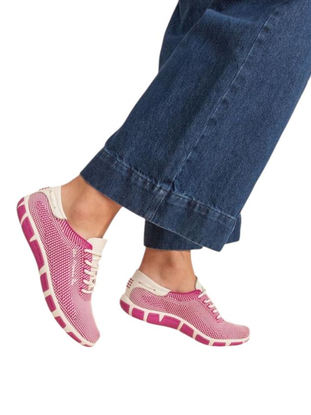 Women's canvas sneakers Fuchsia and Cream JAZARIA