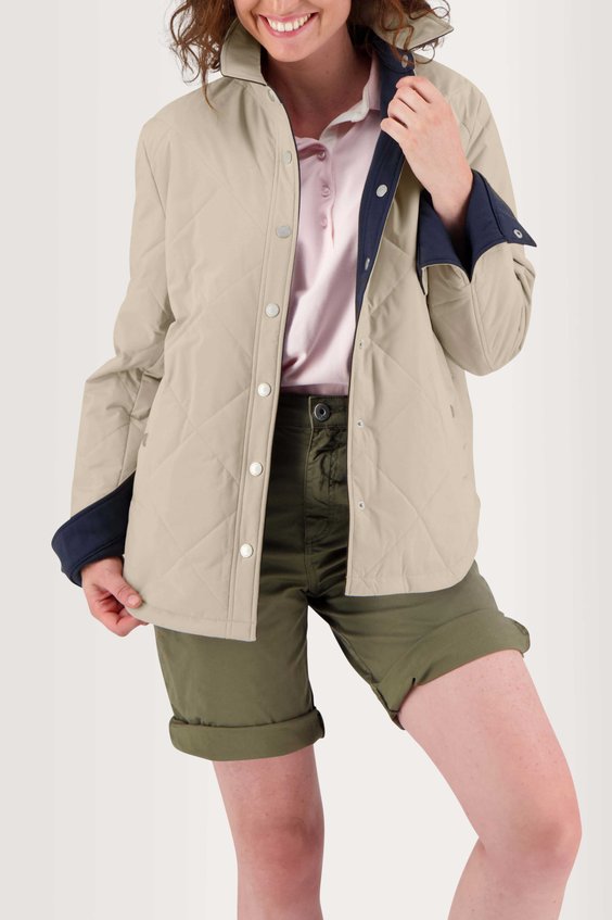 Veste Femme Reversible Esprit Sur Chemise Ivoire et Marine