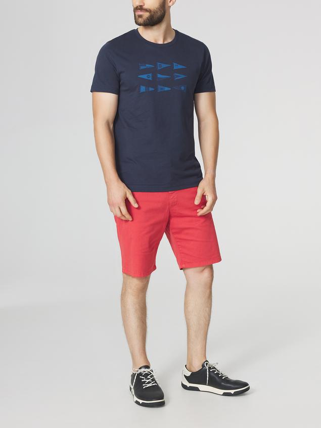 T-shirt Homme Manches Courtes Imprimés Marine ALBERTEE