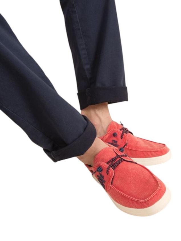 Chaussures bateau homme rouge et marine GEOBOAT