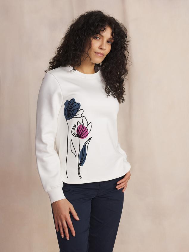 Sweat Arctique Manches Longues Blanc HILDARON