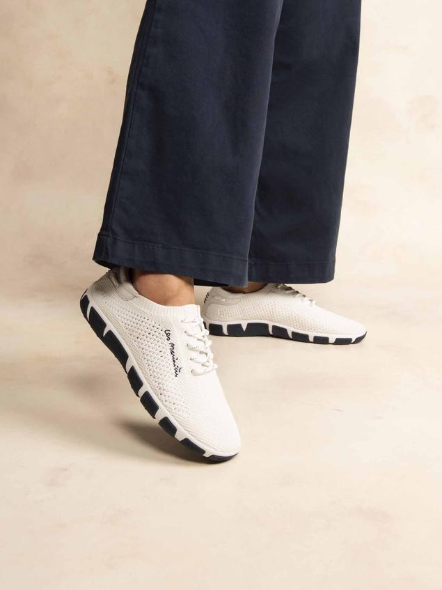 Tennis Femme Confort Textile Recyclé Blanc
