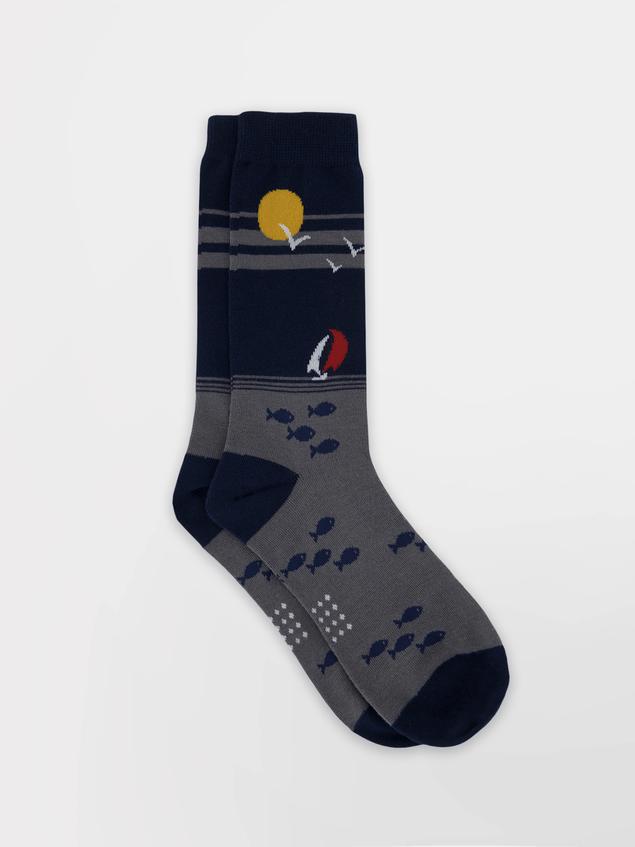 Chaussette Homme Textile Azur et Marine GARYSOCK