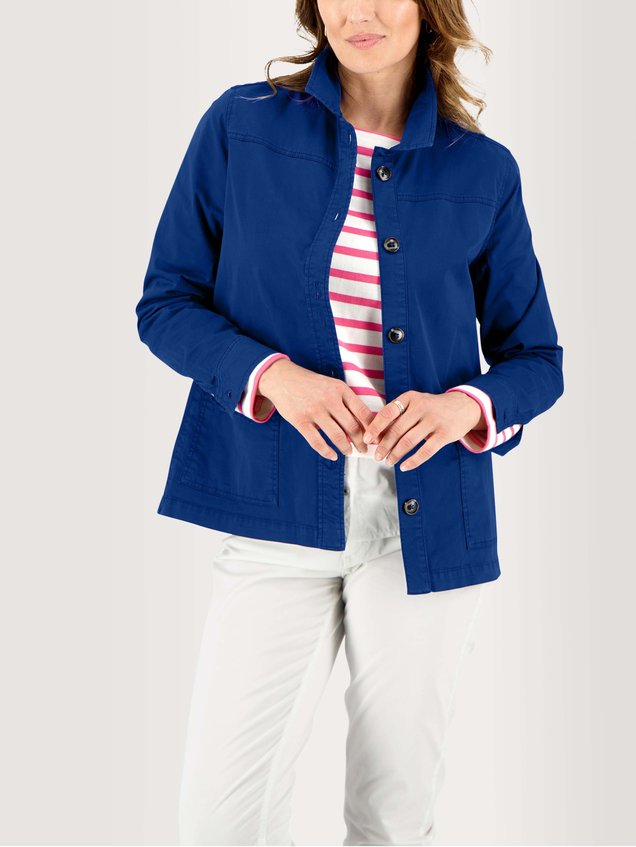 Veste Femme Légère Coton Stretch Bleu