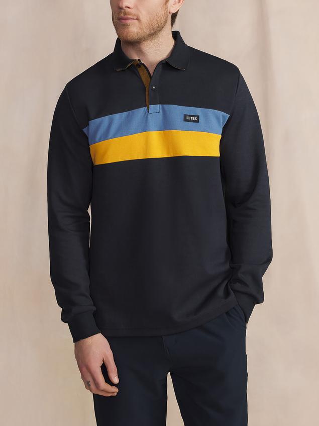 Polo Marine Manches Longues Bleu JADENPOL