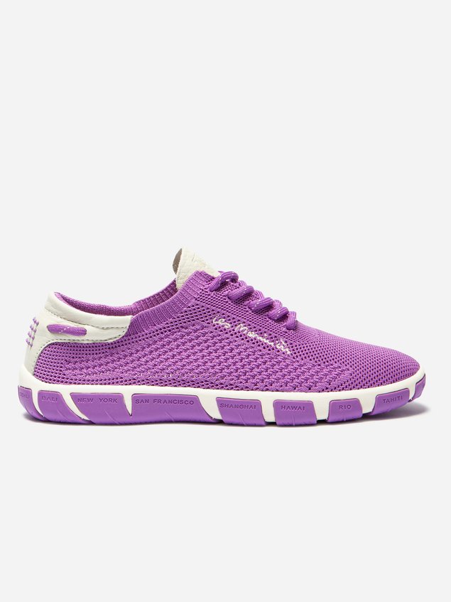 Tennis Femme Confort Textile Recyclé Violet JAZARIA