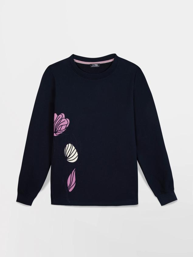 Sweat Marine Manches Longues Bleu HILDARON