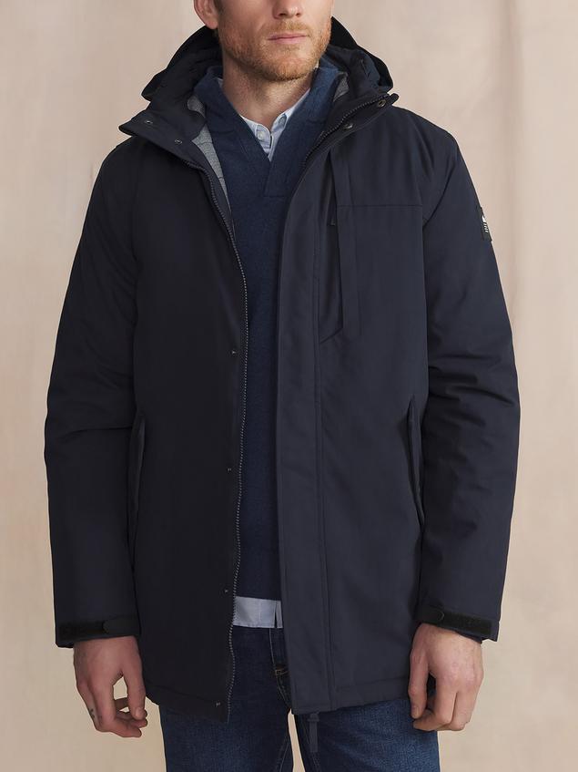 Veste Homme Imperméable Mi-Longue Bleu JAFARVES