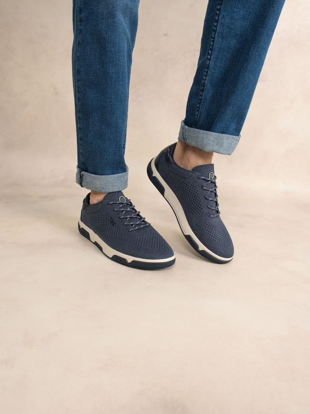 Men's canvas sneakers Heathered Blue GUEKNIT
