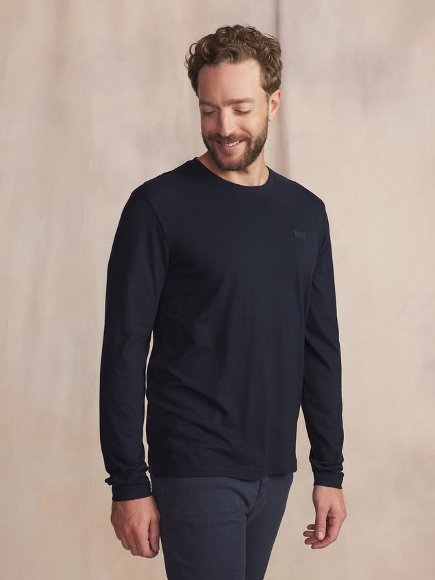 T-Shirt Marine Manches Longues Bleu PIERELON