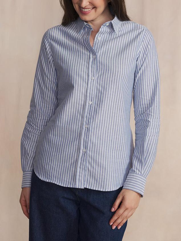 Chemise Chambray Manches Longues Bleu ROZZICHE