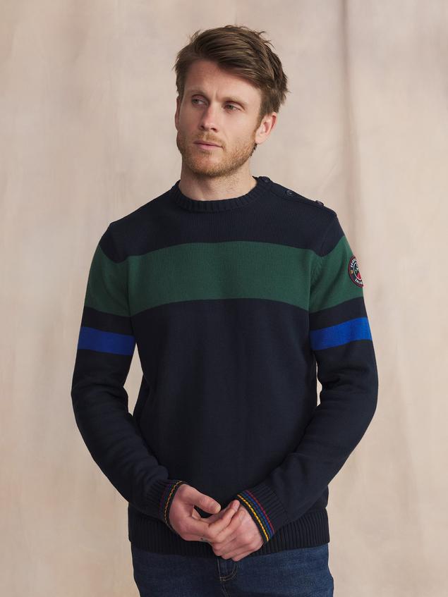 Pull Marine Manches Longues Bleu NOVAKRON