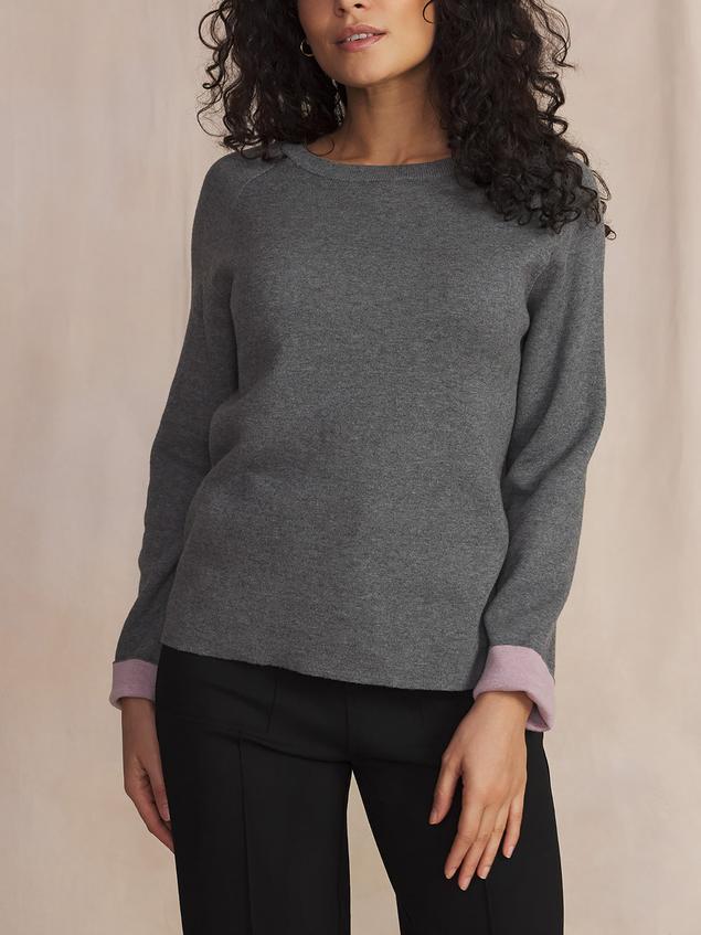 Pull Gris Chine Manches Longues PIARAPUL