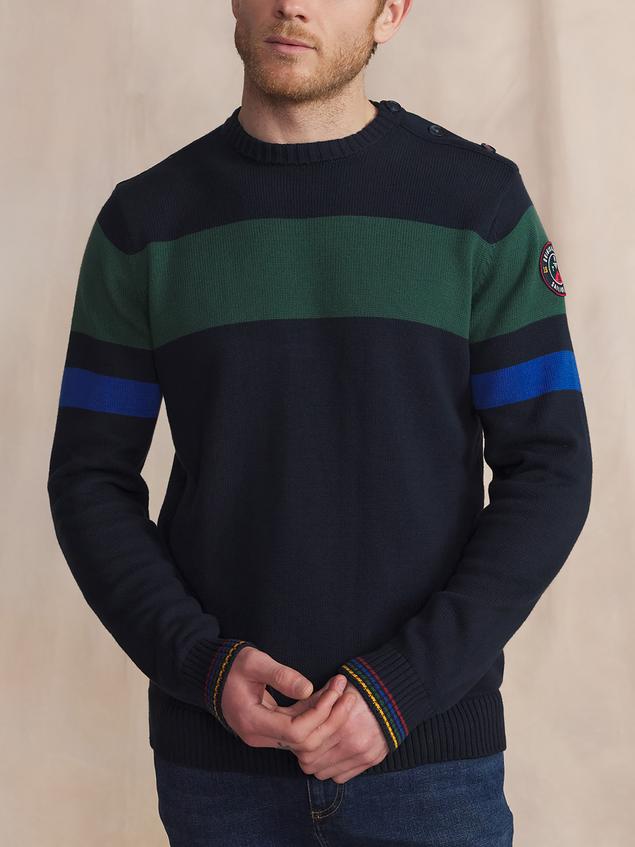 Pull Marine Manches Longues Bleu NOVAKRON