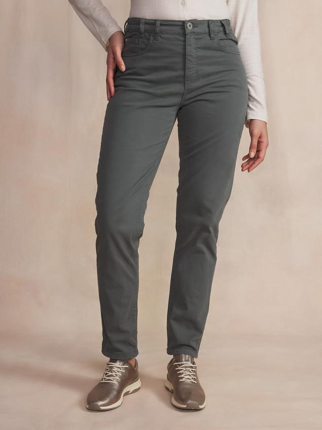 Pantalon Femme Stretch Ceinture Elastiquée Marine NATTYPOC