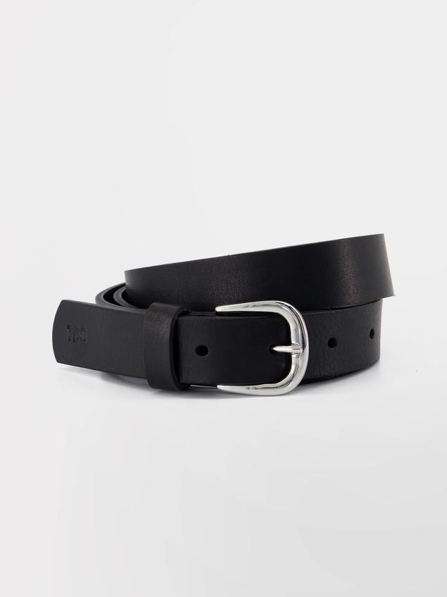 Ceinture en cuir femme noir ANNABELT