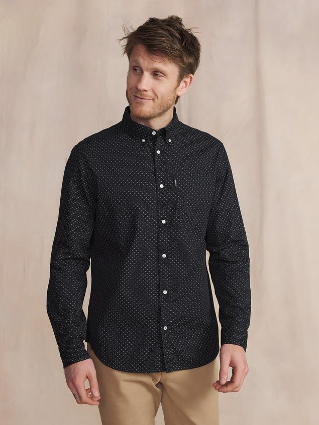 Chemise Noir Manches Longues Noir WALIDCHE