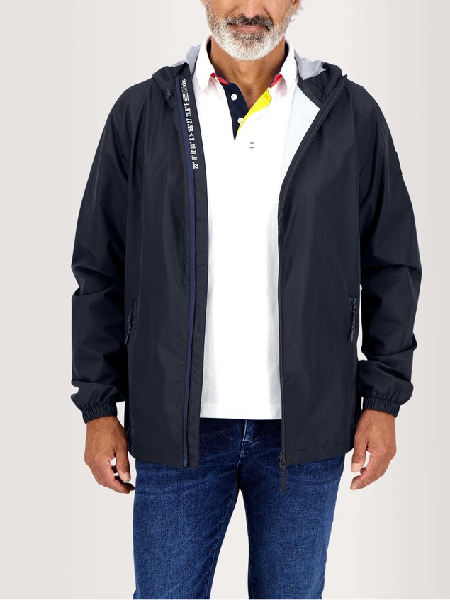 Coupe-Vent Homme Imperméable A Capuche Marine