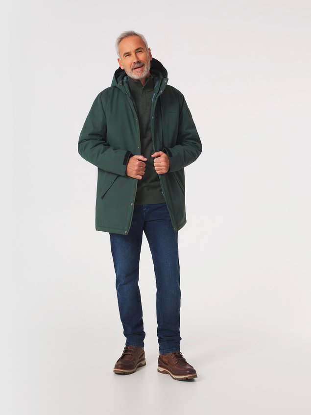 Manteau Homme Imperméable A Capuche Vert JAFARVES