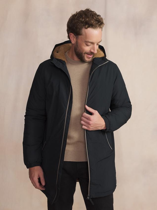 Veste Longue Homme Intérieur Sherpa Imperméable Vert ULRYKVES