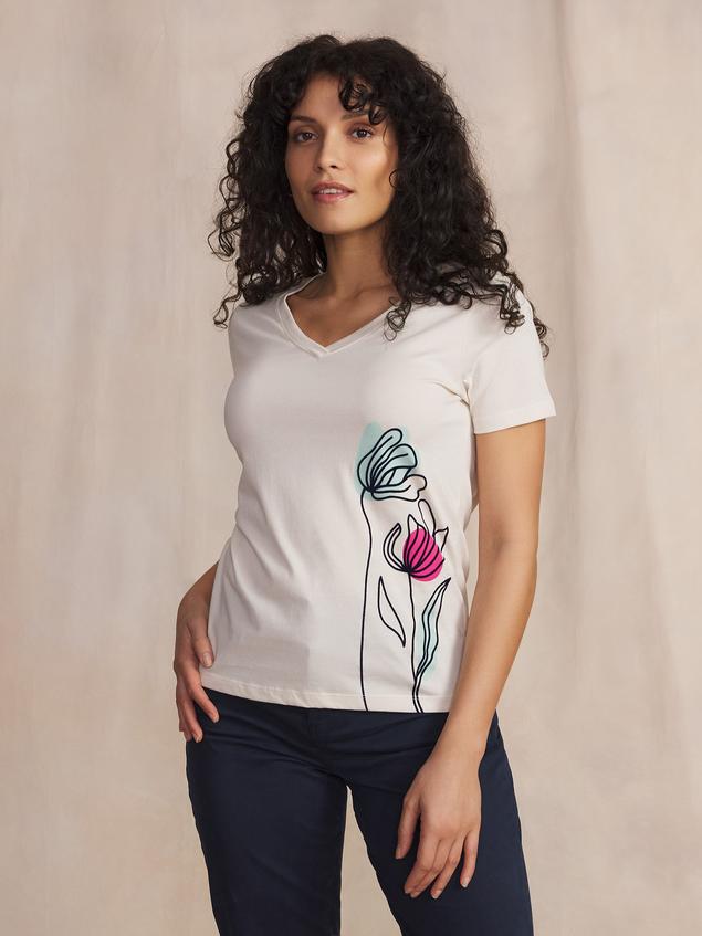 Tee Shirt Craie Manches Courtes Blanc MELBATEE