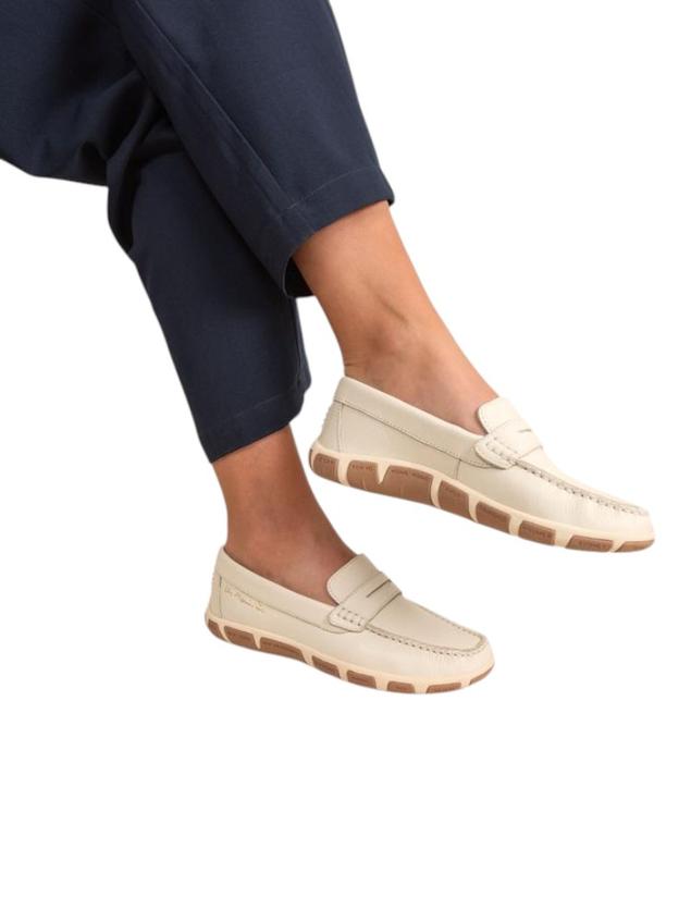 Mocassins femme light beige et chatain JAZABEL