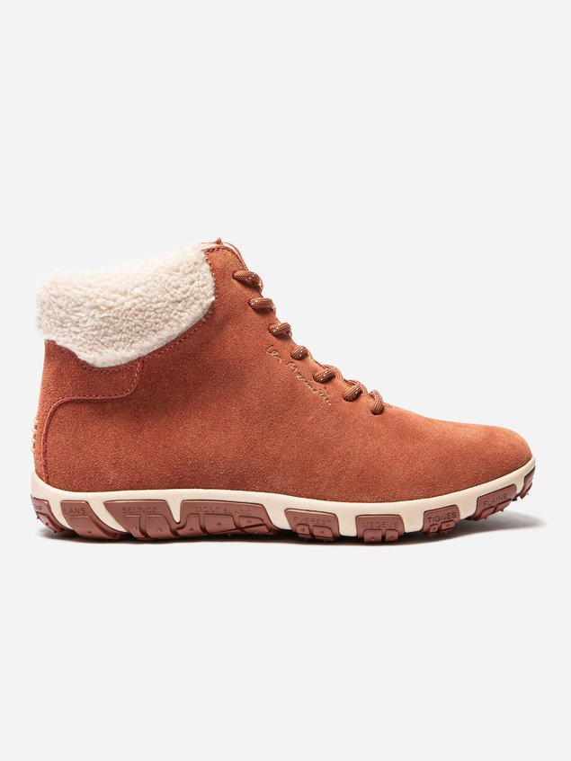 Boots Femme Doublée Feutrine Cuir Terracotta JANISSA