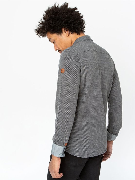 Chemise Homme Piqué de Coton Carbone Chemise Homme Piqué de Coton Carbone