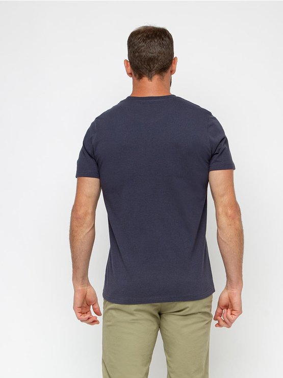 Tee Shirt Homme Coton Bio Rayures Navy