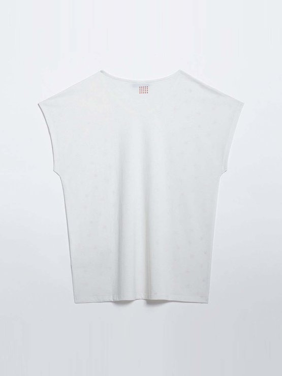 Tee shirt Femme Motif Coton Bio Blanc