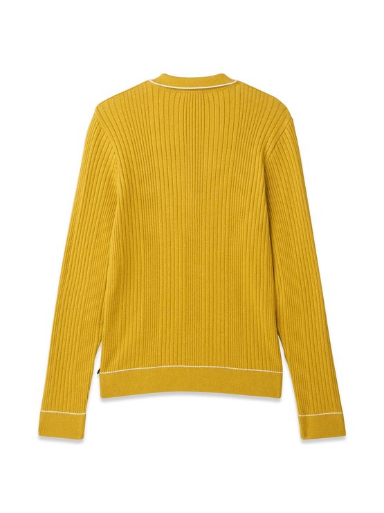 Pull Femme Col Polo Jaune