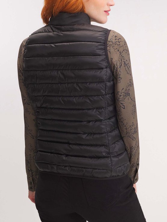 Doudoune sans top manche noir femme