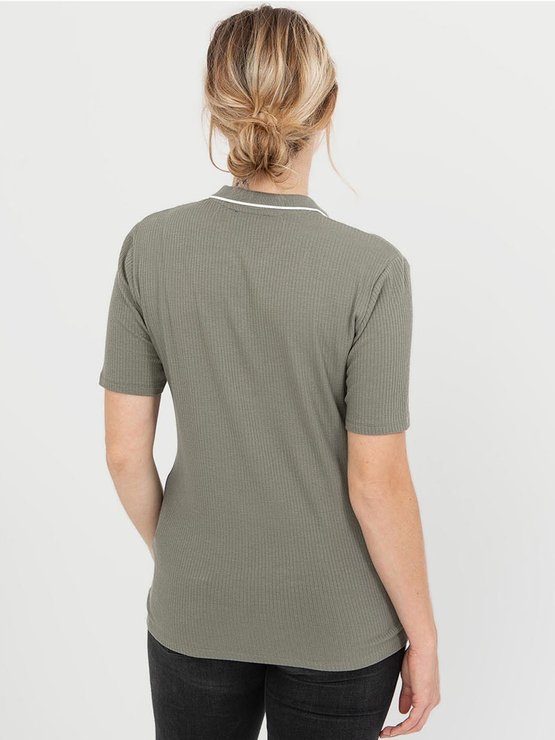 Polo Femme Extensible Viscose Kaki Polo Femme Extensible Viscose Kaki