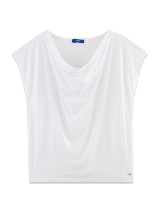 Tee-shirt Femme Fluide Pailleté Blanc