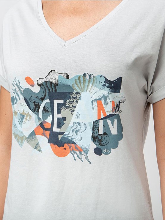 Tee Shirt Femme Print Exclusif Coton biologique Brume
