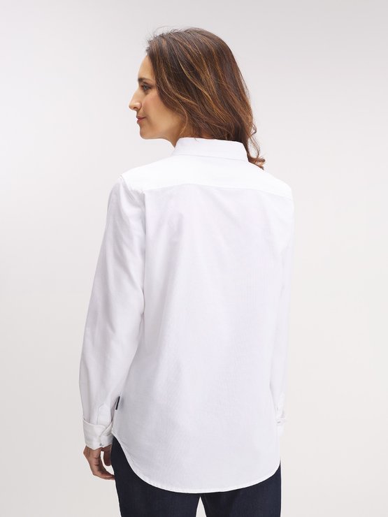 Chemise Femme Manches Longues Coton Blanc