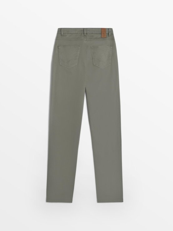 Pantalon toile kaki femme best sale