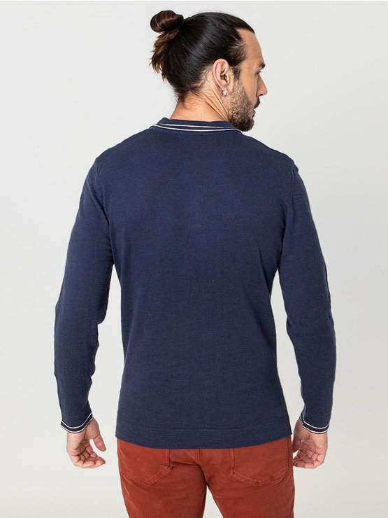 Pull Homme Manches Longues Bleu