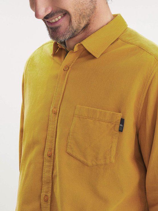 Chemise store jaune homme
