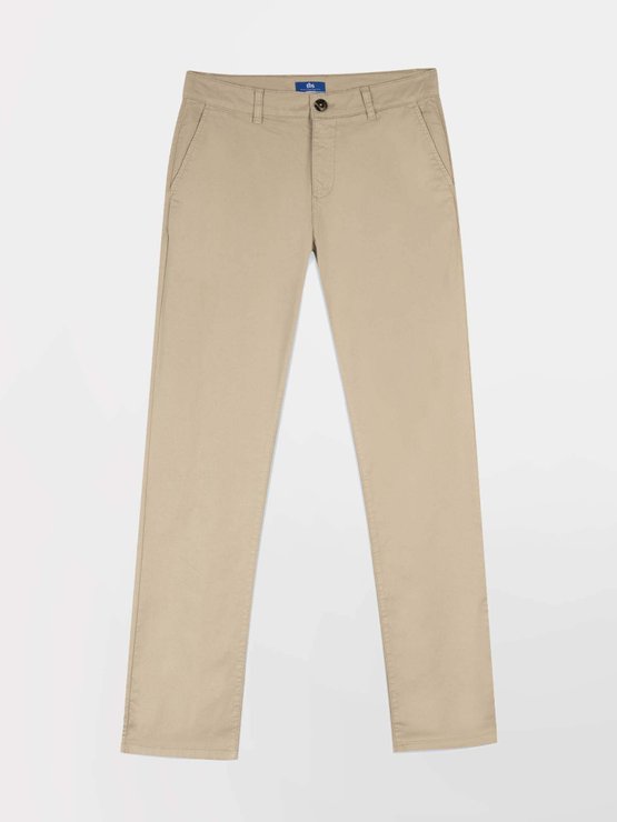 Pantalon Chino Homme Coton Stretch Beige tbs