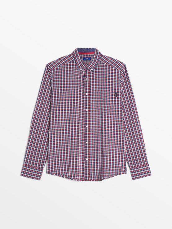 Chemise Homme Oktoberfest à Carreaux Rouge Et Bleu - Tissu Respirant, Manches Longues | Tenue Traditionnelle Bavaroise, Fête De La Bière
