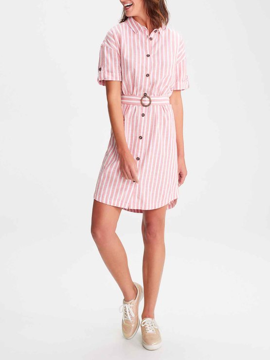 Robe Femme A Rayures Rose