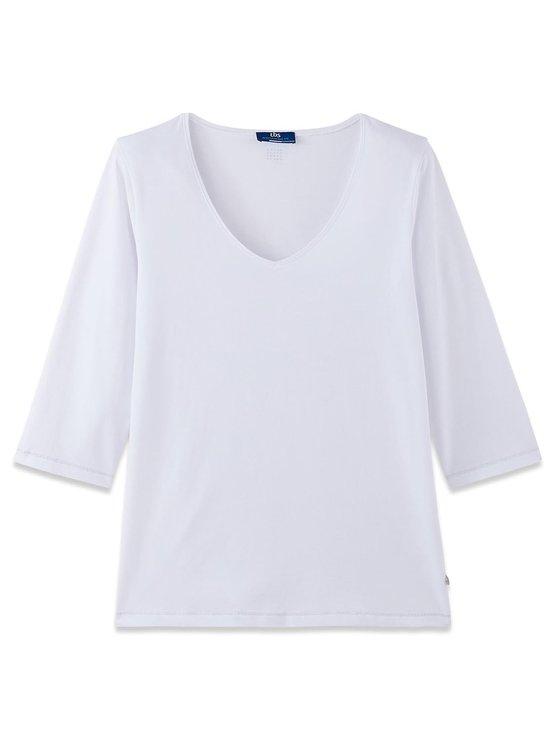 Tee-Shirt Femme Manches 3/4 Blanc