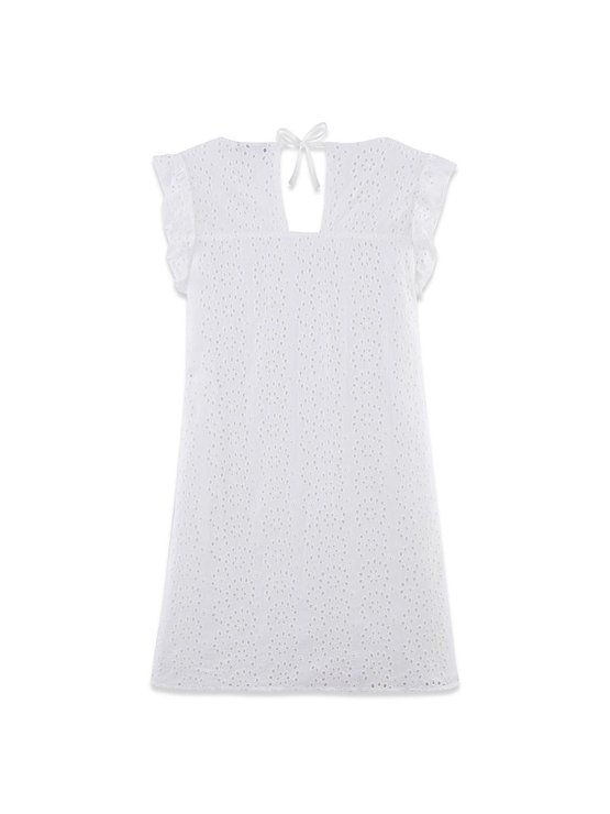Robe Femme 100% Coton Broderie Blanche