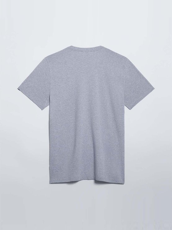 Tee Shirt Homme Print Exclusif Coton Biologique Gris Chiné