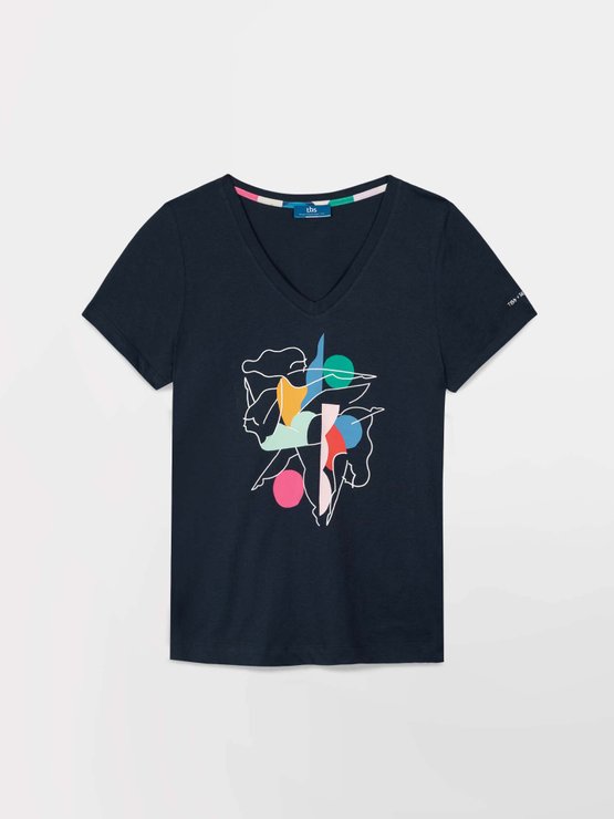 Tee shirt a motif femme deals