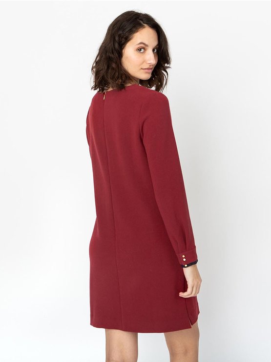 Robe Femme Manches Longues Rouge Synagot