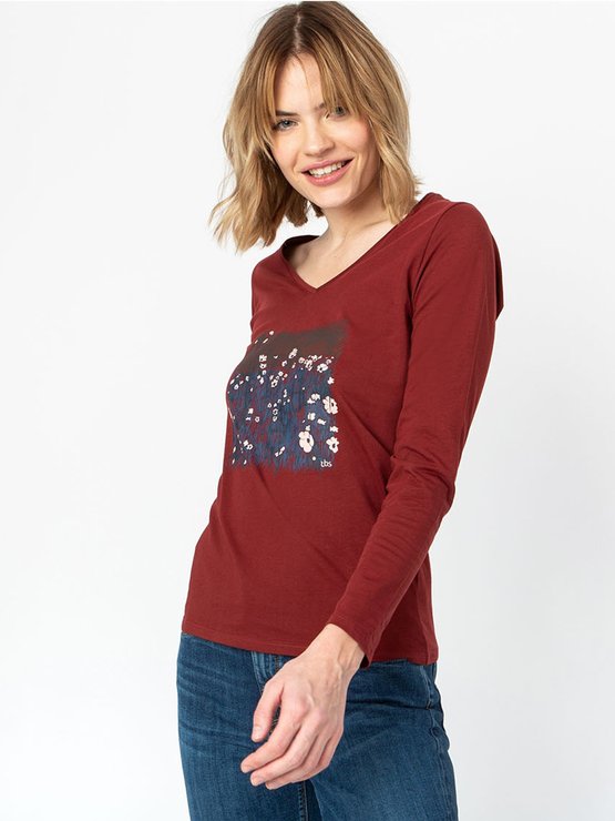 Tee- Shirt Femme Coton Biologique Rouge