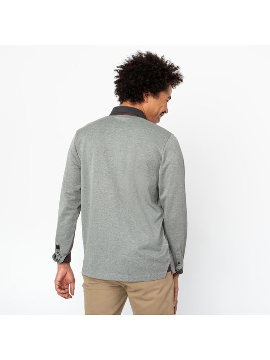 Polo Homme Manches Longues Gris