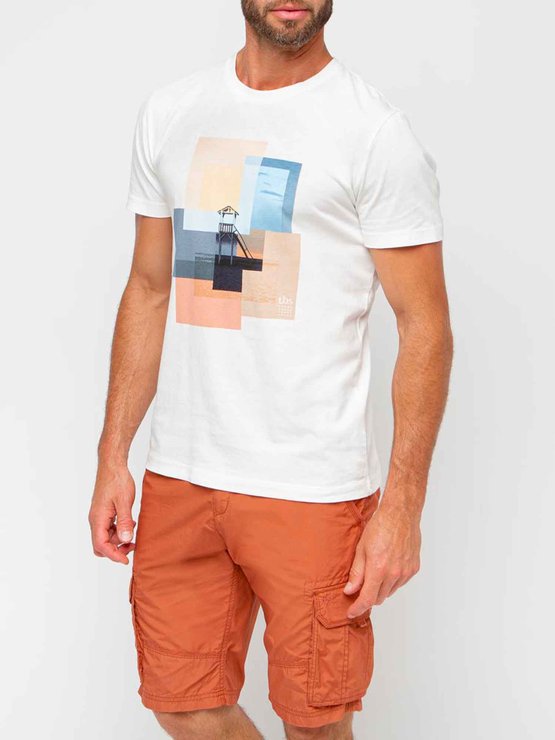 Tee Shirt Homme Print Exclusif Coton biologique Blanc